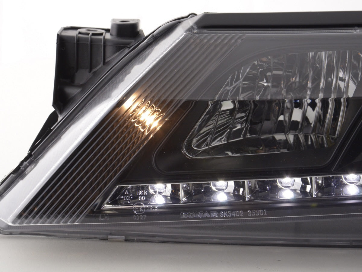 Scheinwerfer Set Daylight LED TFL-Optik Renault Laguna (Typ G)  01-05 schwarz