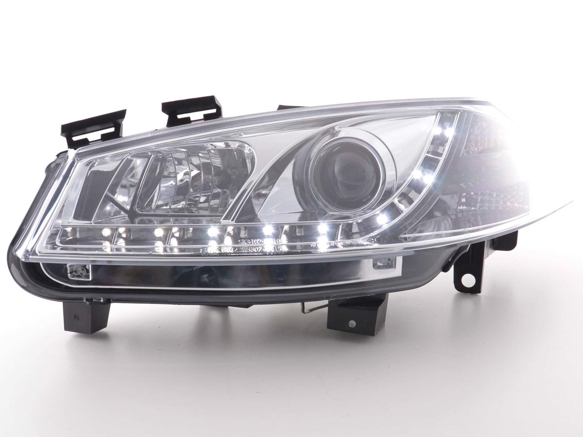 Headlight set Daylight LED DRL look Seat Ibiza Type 6J 08- chrome