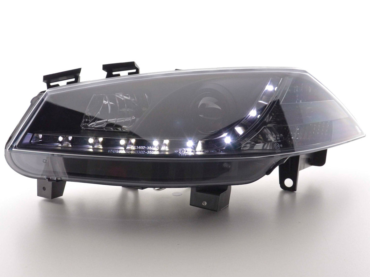 Headlight set Daylight LED DRL look Seat Ibiza Type 6L 03-08 chrome