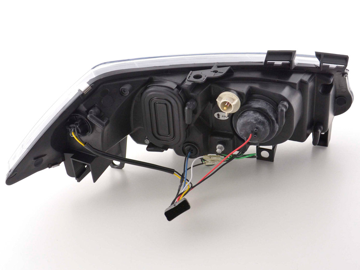 Headlight set Daylight LED DRL look Renault Megane 2 3/5-door 03-06 black