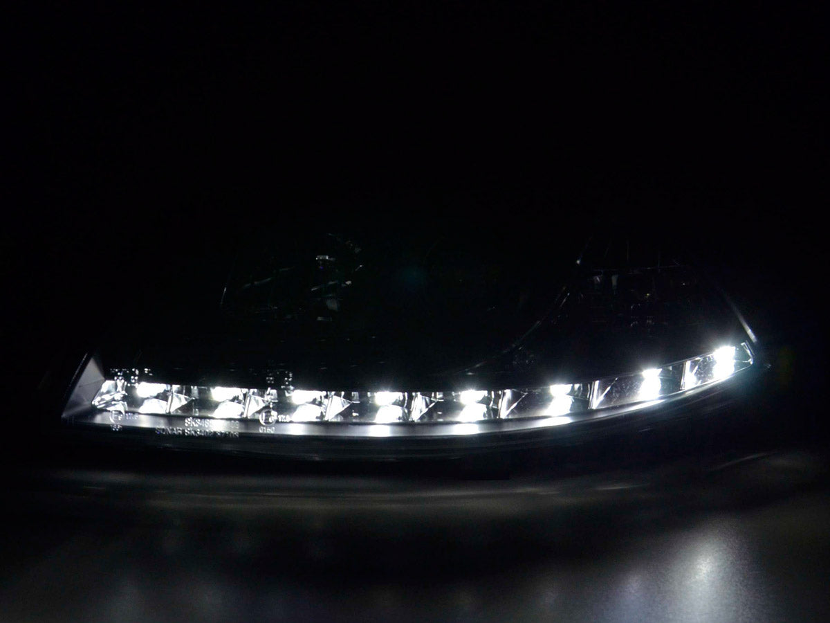 Scheinwerfer Set Daylight LED Tagfahrlicht Seat Ibiza 3 6L  02-08 schwarz