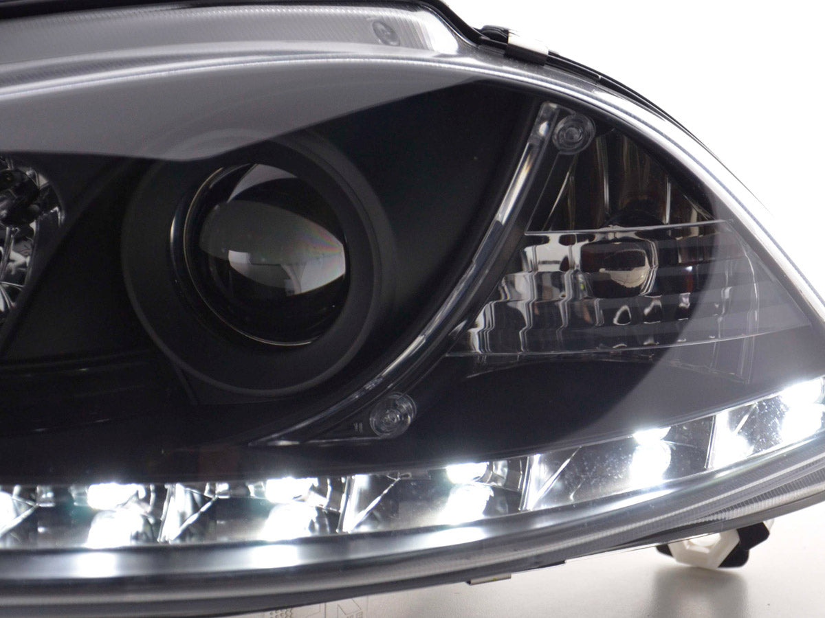 Scheinwerfer Set Daylight LED Tagfahrlicht Seat Ibiza 3 6L  02-08 schwarz