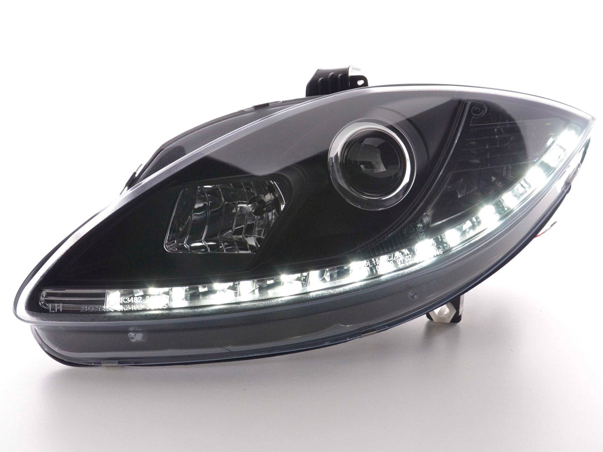 Headlight set Daylight LED DRL look Skoda Octavia type 1Z 04-08 chrome