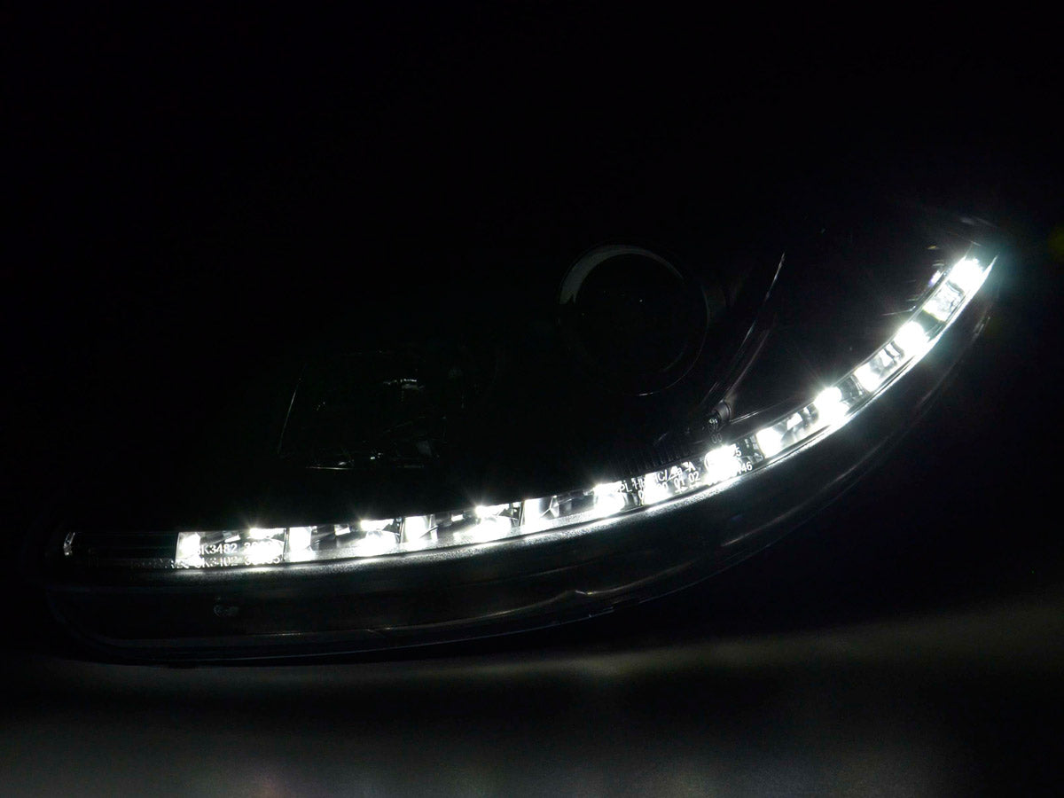 Headlight set Daylight LED DRL look Skoda Octavia type 1Z 04-08 chrome