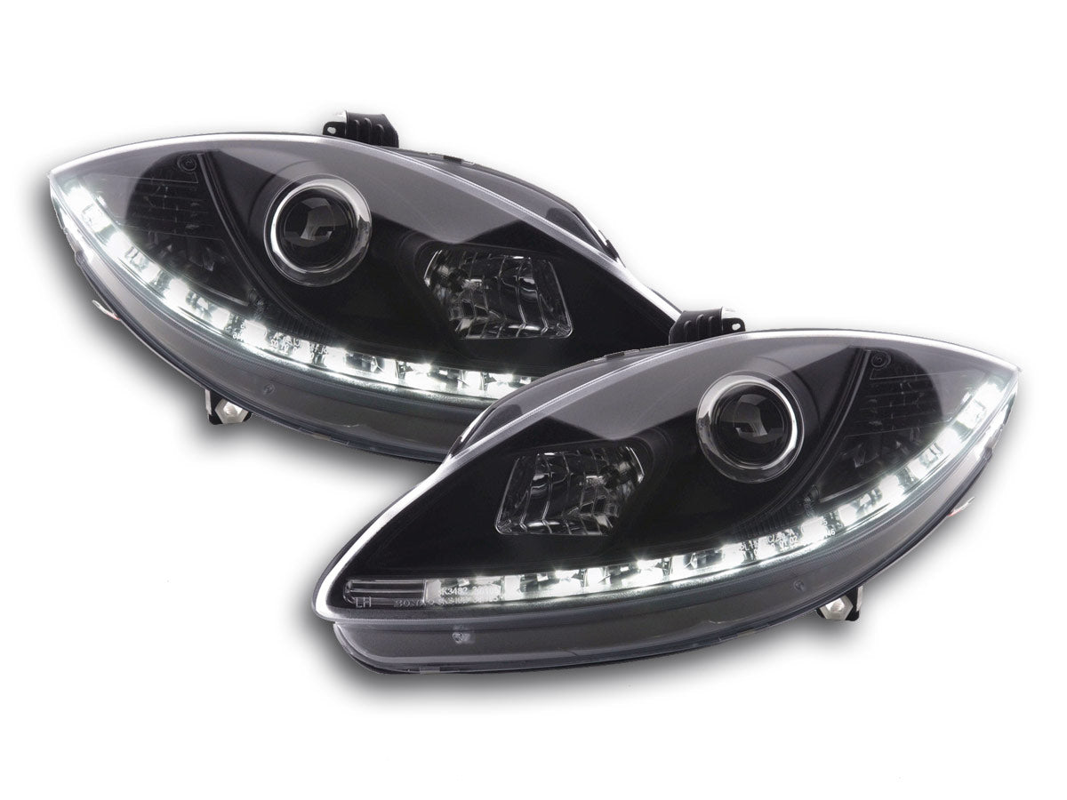 Headlight set Daylight LED DRL look Skoda Octavia type 1Z 04-08 chrome
