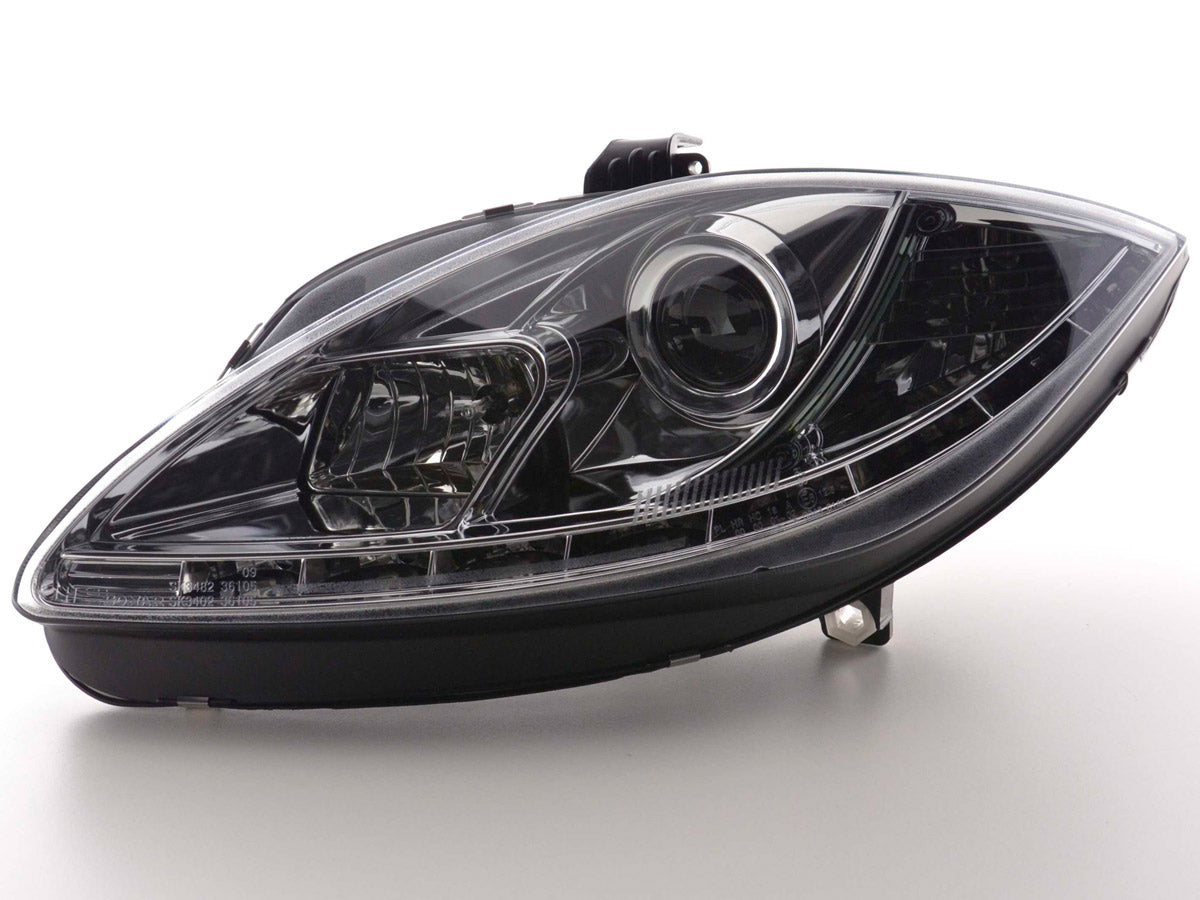 Headlight set Daylight LED DRL look Seat Leon 1P 09- chrome