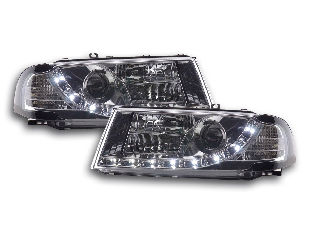 Headlight set Daylight LED DRL look Skoda Octavia type 1Z 04-08 black