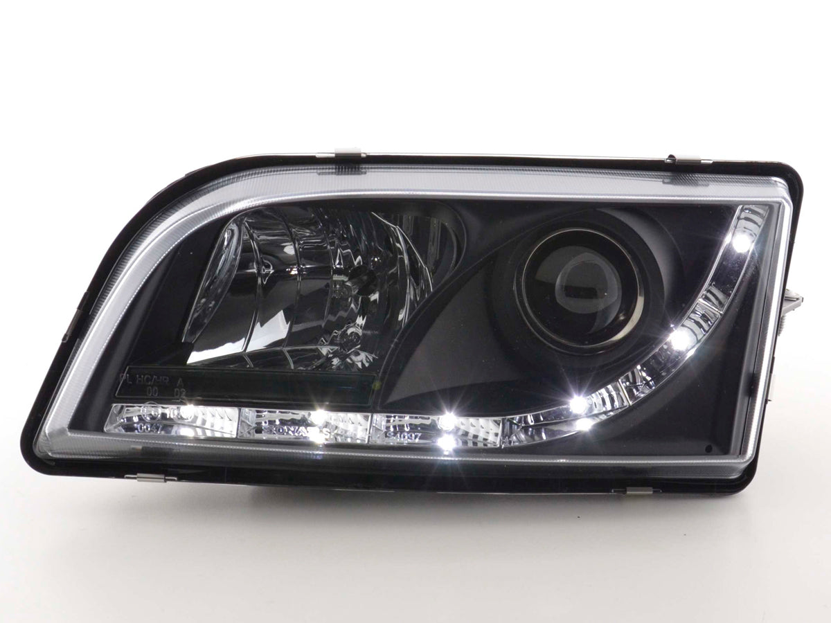 Headlight set Daylight LED DRL look VW Bora Type 1J 99-04 black
