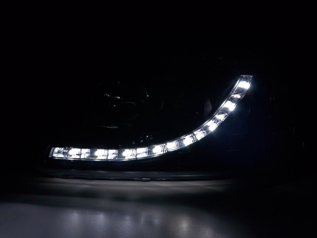 Headlight Set Daylight LED daytime running light VW Bus T5 03-09 black