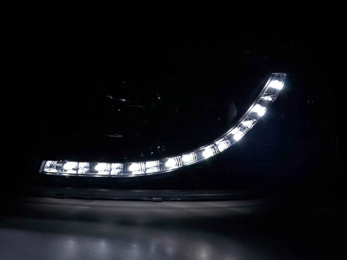 Headlight Set Daylight LED daytime running light VW Bus T5 03-09 black
