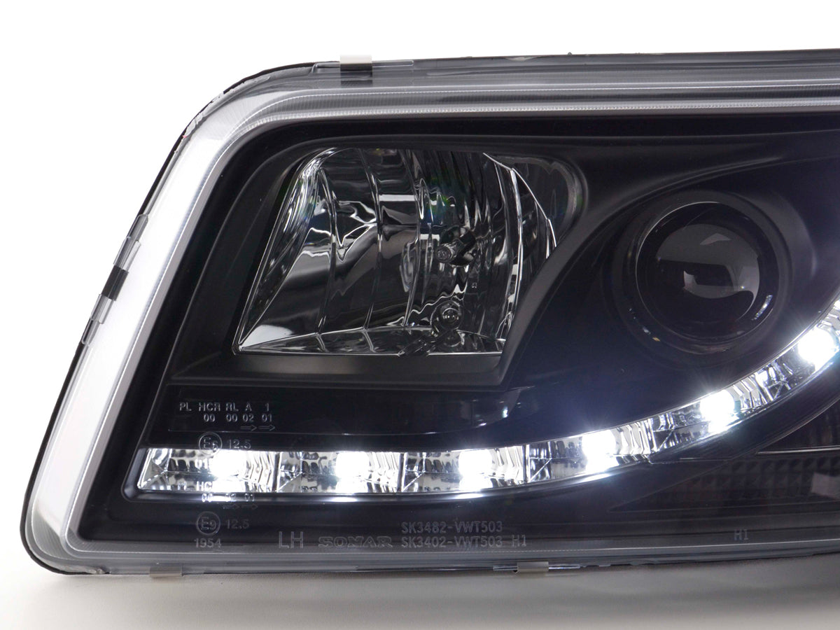 Headlight Set Daylight LED daytime running light VW Bus T5 03-09 black