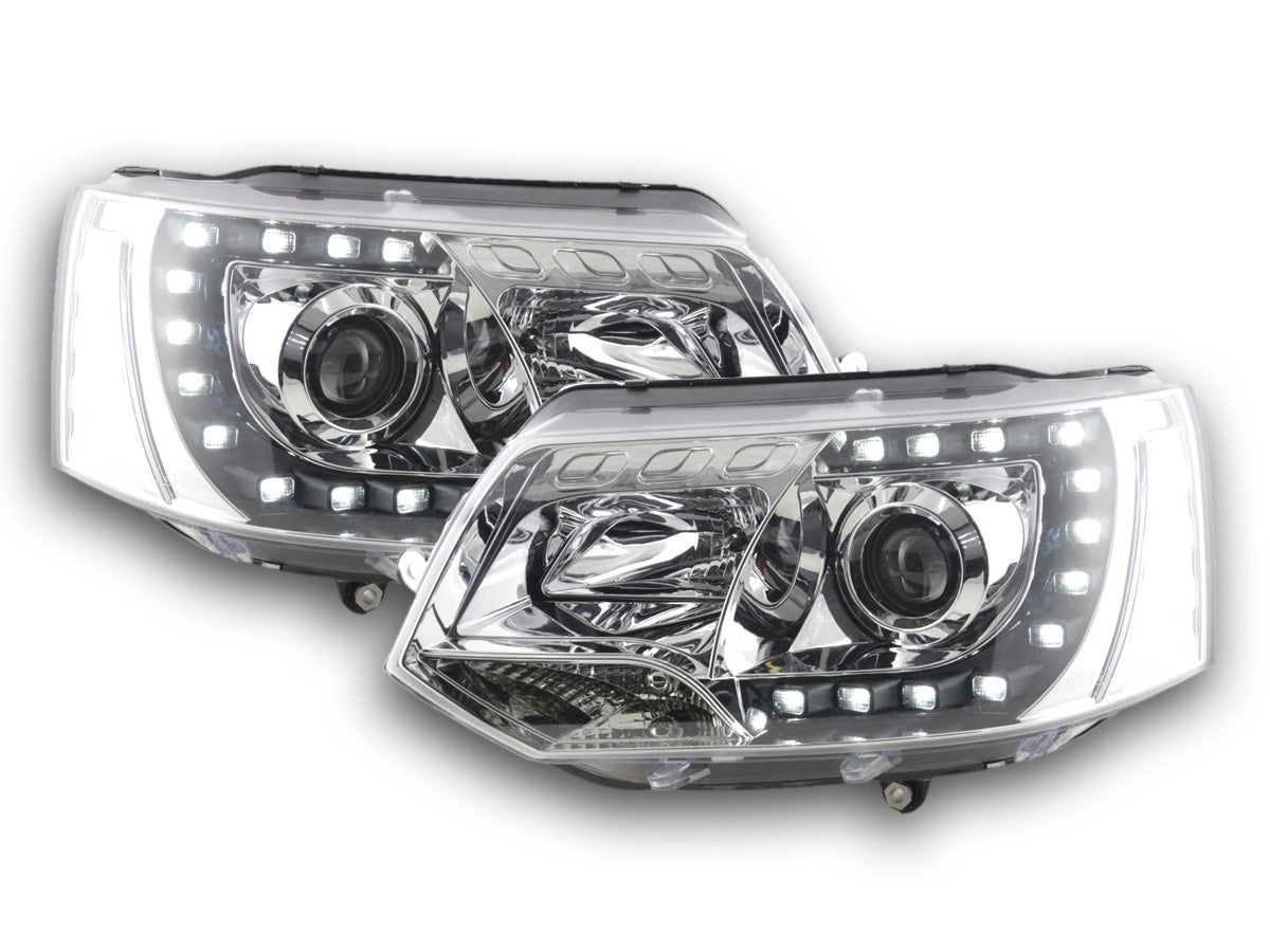 Headlight Set Daylight LED daytime running light VW Bus T5 from 2009 chrome