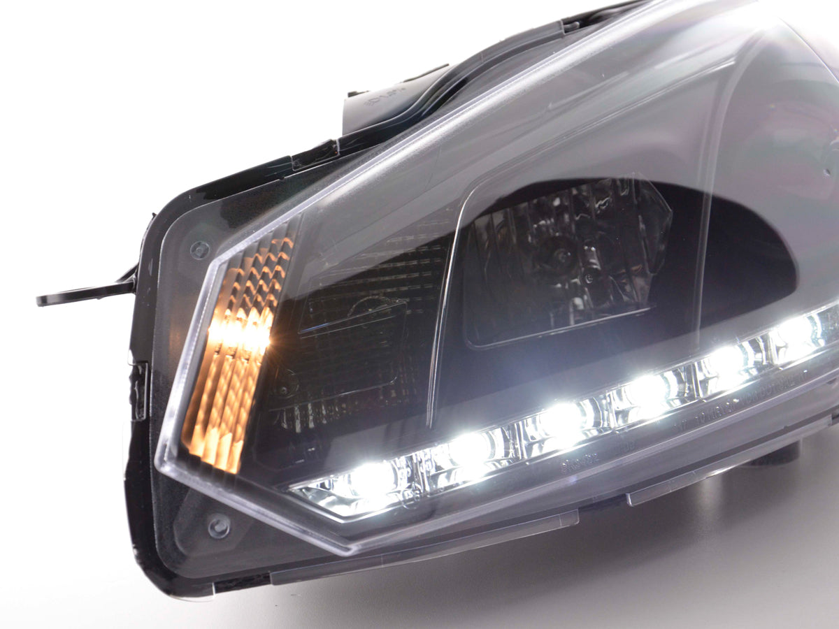 Scheinwerfer Set Daylight LED Tagfahrlicht VW Golf 6 Typ 1K  08- schwarz