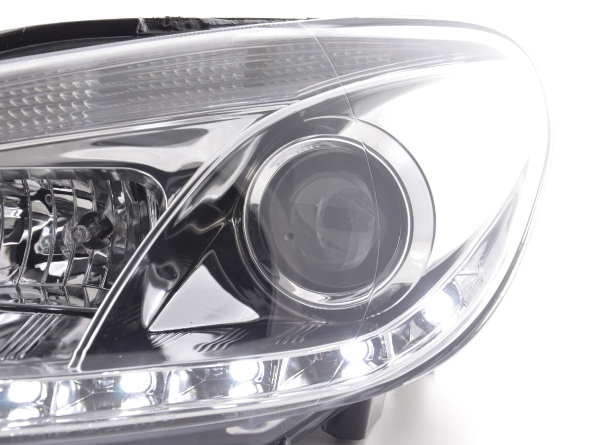Scheinwerfer Set Daylight LED Tagfahrlicht VW Golf 6 Typ 1K  08- chrom für Rechtslenker