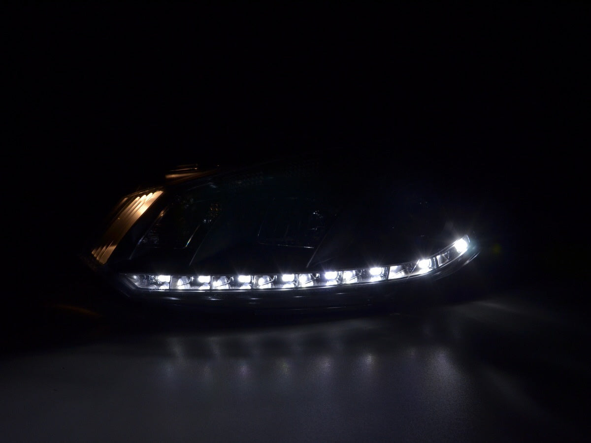Scheinwerfer Set Daylight LED Tagfahrlicht VW Golf 6 Typ 1K  08- schwarz für Rechtslenker