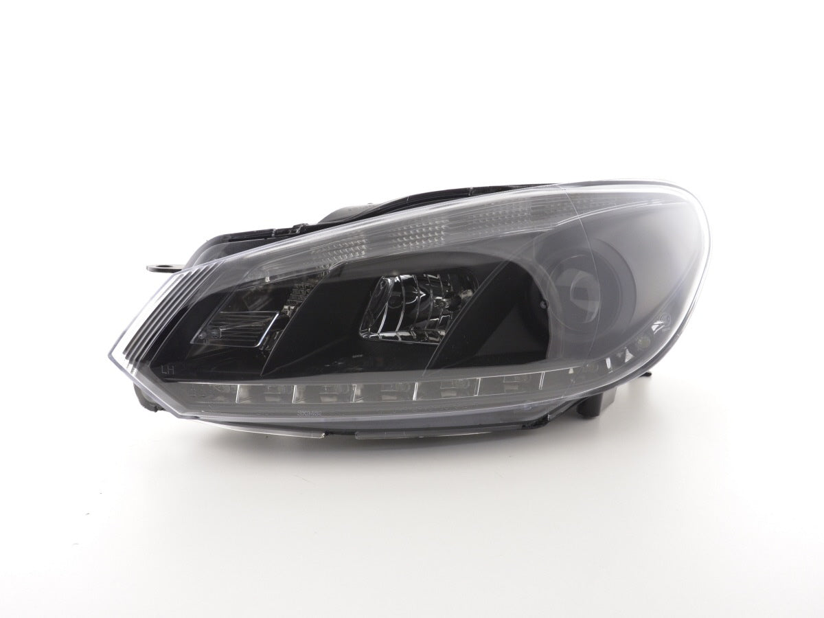 Scheinwerfer Set Daylight LED Tagfahrlicht VW Golf 6 Typ 1K  08- schwarz für Rechtslenker