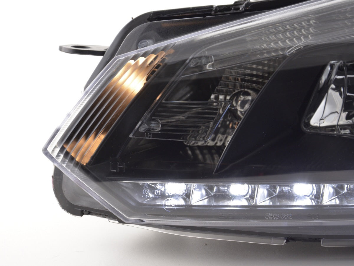 Scheinwerfer Set Daylight LED Tagfahrlicht VW Golf 6 Typ 1K  08- schwarz für Rechtslenker