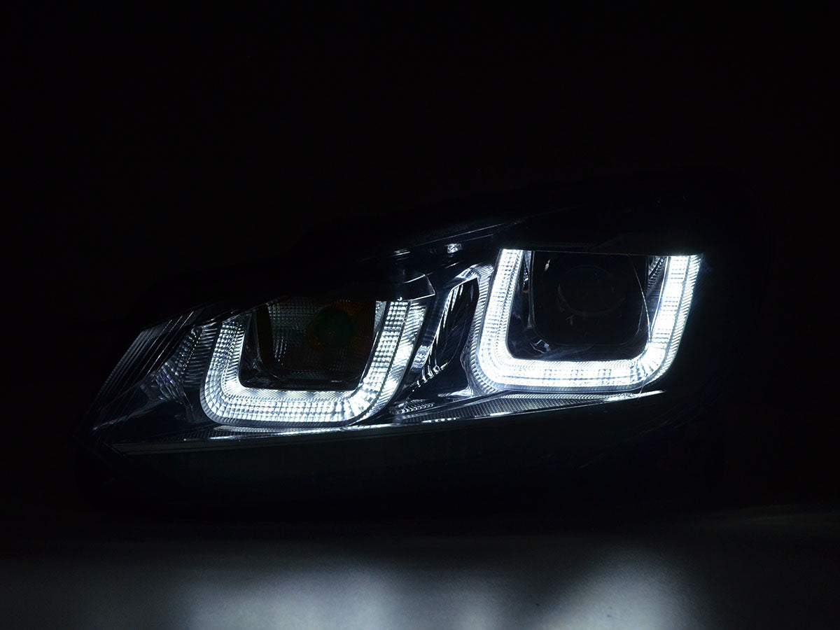 Scheinwerfer Set Daylight LED Tagfahrlicht Audi A4 Typ 8E  01-04 schwarz