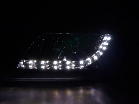 Headlight set Daylight LED DRL look VW Passat Type 3C 05- chrome
