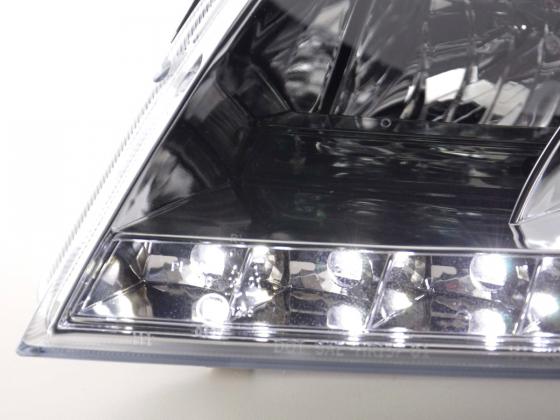 Headlight set Daylight LED DRL look VW Passat type 3BG 00-05 chrome