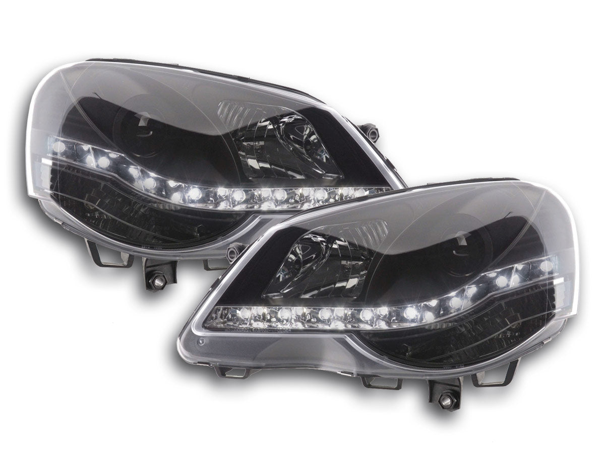 Headlight set Daylight LED DRL look VW Scirocco 3 Type 13 08-14 chrome