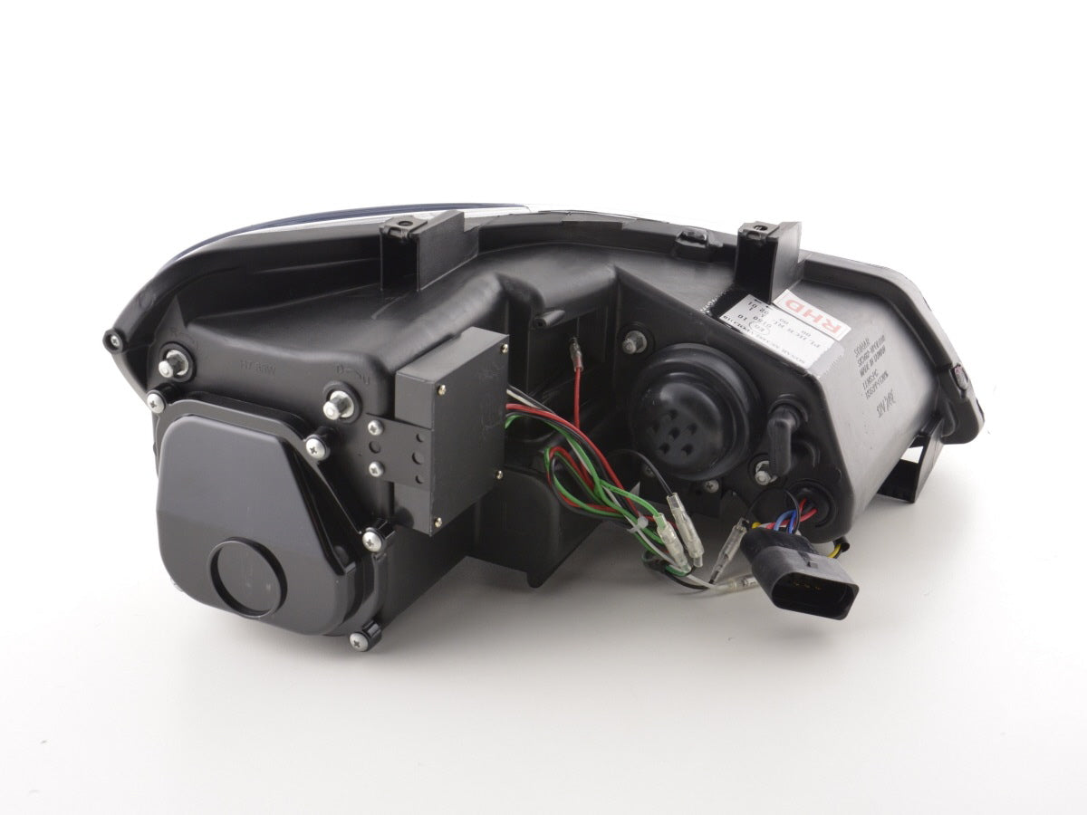 Scheinwerfer Set Daylight LED Tagfahrlicht VW Polo 6R  09- schwarz für Rechtslenker