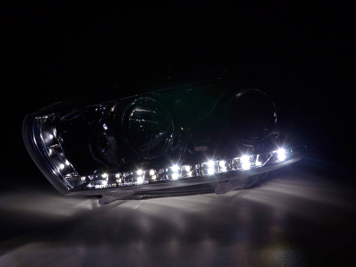Scheinwerfer Set Daylight LED Tagfahrlicht VW Scirocco 3 Typ 13 chrom