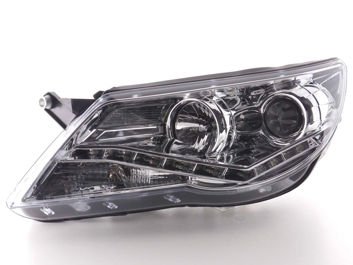 Scheinwerfer Set Daylight LED Tagfahrlicht VW Tiguan  07-11 chrom