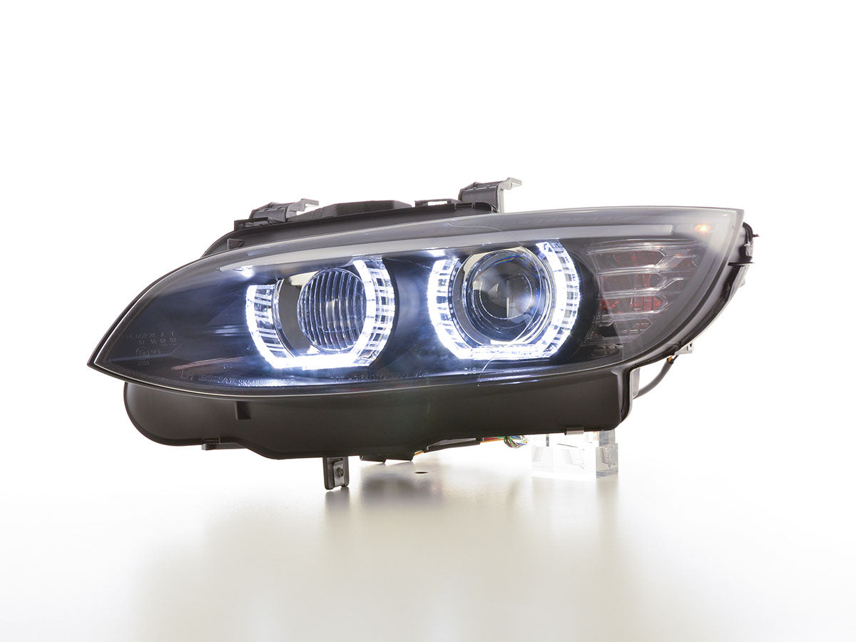 Headlight set Xenon Daylight LED daytime running light BMW 3 Series E92/E93 06-10 black