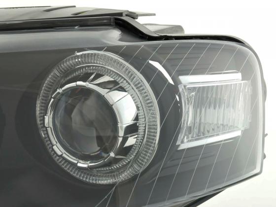 Headlight set Angel Eyes VW Passat Type B6 05-11 black