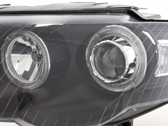 Headlight set Angel Eyes VW Passat Type B6 05-11 black
