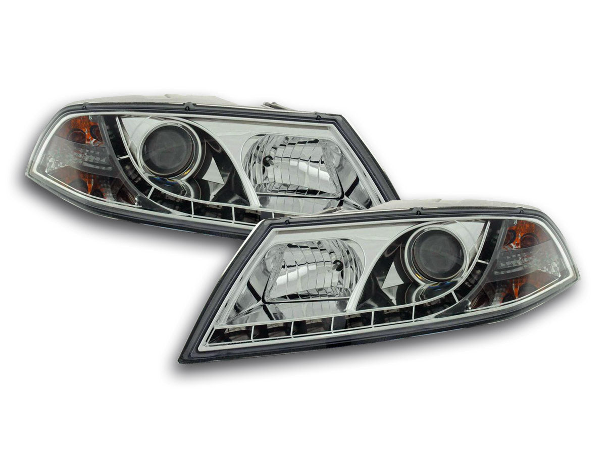 Headlight set Daylight LED DRL look Skoda Octavia type 1Z 04-08 black