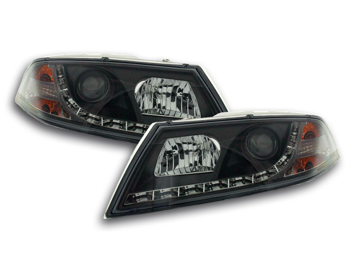 Headlight set Daylight LED DRL look Volvo S40/V40 Type V 96-04 chrome