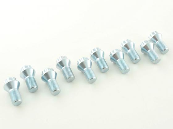 Radschrauben Set (10 Stk.) Schaftlänge 21mm Kegelbund silber M14x1,5