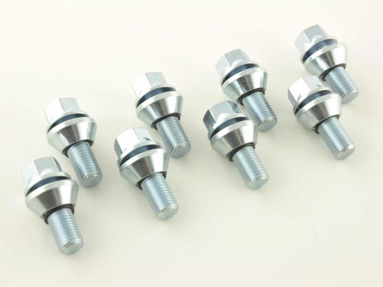Radschrauben Set (8 Stk.) Schaftlänge 21mm Kegelbund silber M14x1,5