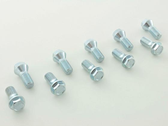 Radschrauben Set (10 Stk.) Schaftlänge 26mm Kegelbund Kurzkopf silber M14x1,5