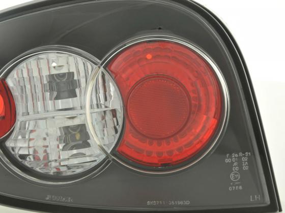 Taillights set Renault Megane 3-door type DABALAKAEA 99-02 black