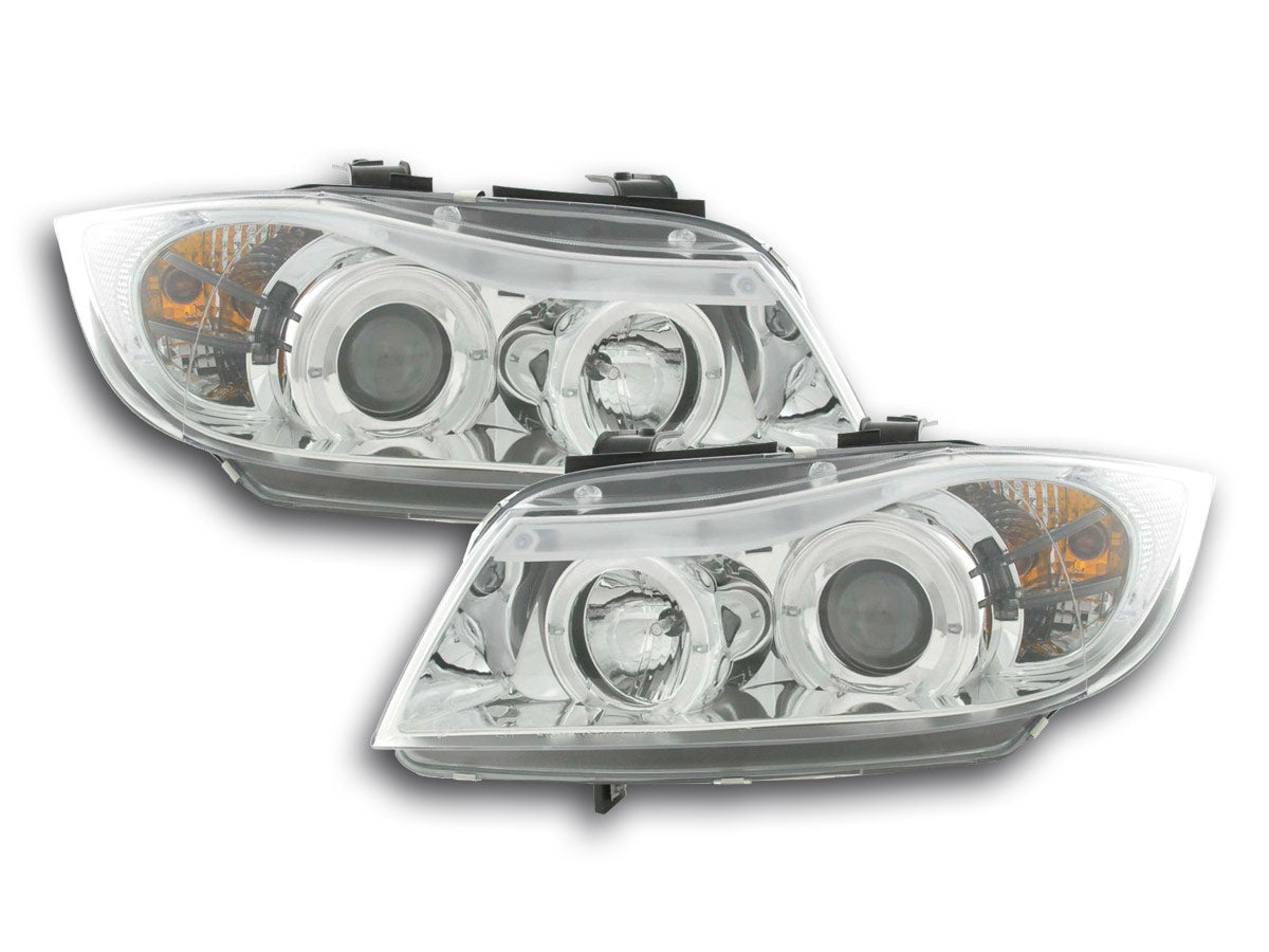 Headlight set BMW 3 Series Type E90/E91 05-08 chrome