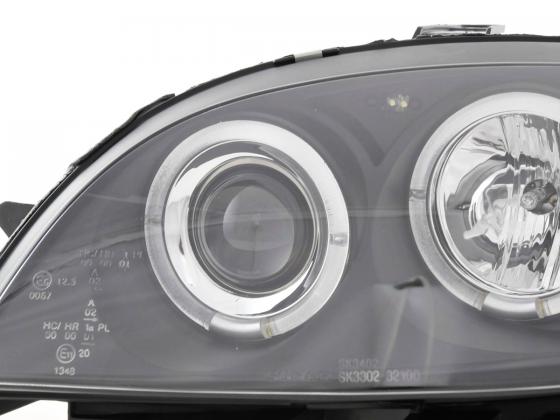 Headlight set Citroen Saxo 00-02 black