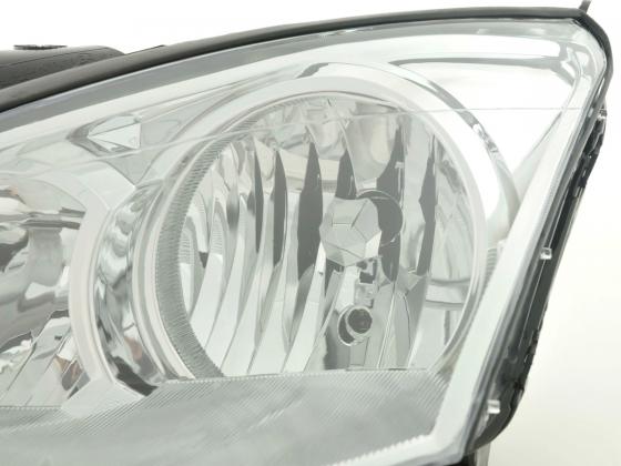 Headlight set Daylight LED DRL look Peugeot 207 06- black