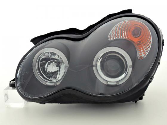 Headlight set Mercedes C-Class type W203 00-07 black for right-hand drive