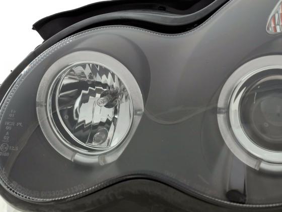 Headlight set Mercedes C-Class type W203 00-07 black for right-hand drive