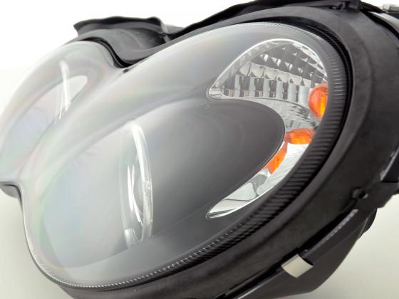 Headlight set Mercedes C-Class type W203 00-07 black for right-hand drive