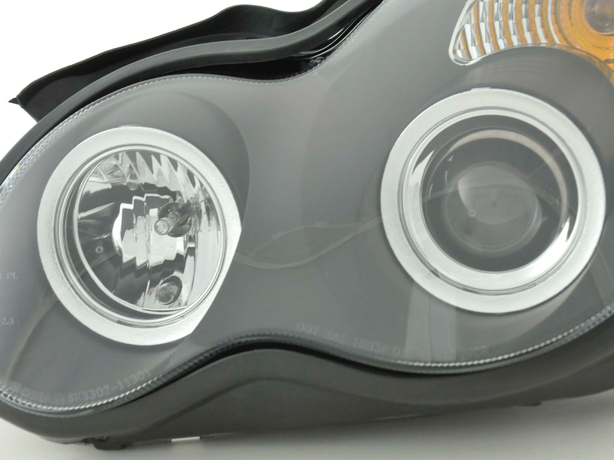 Headlight set Mercedes C-Class type W203 00-07 black