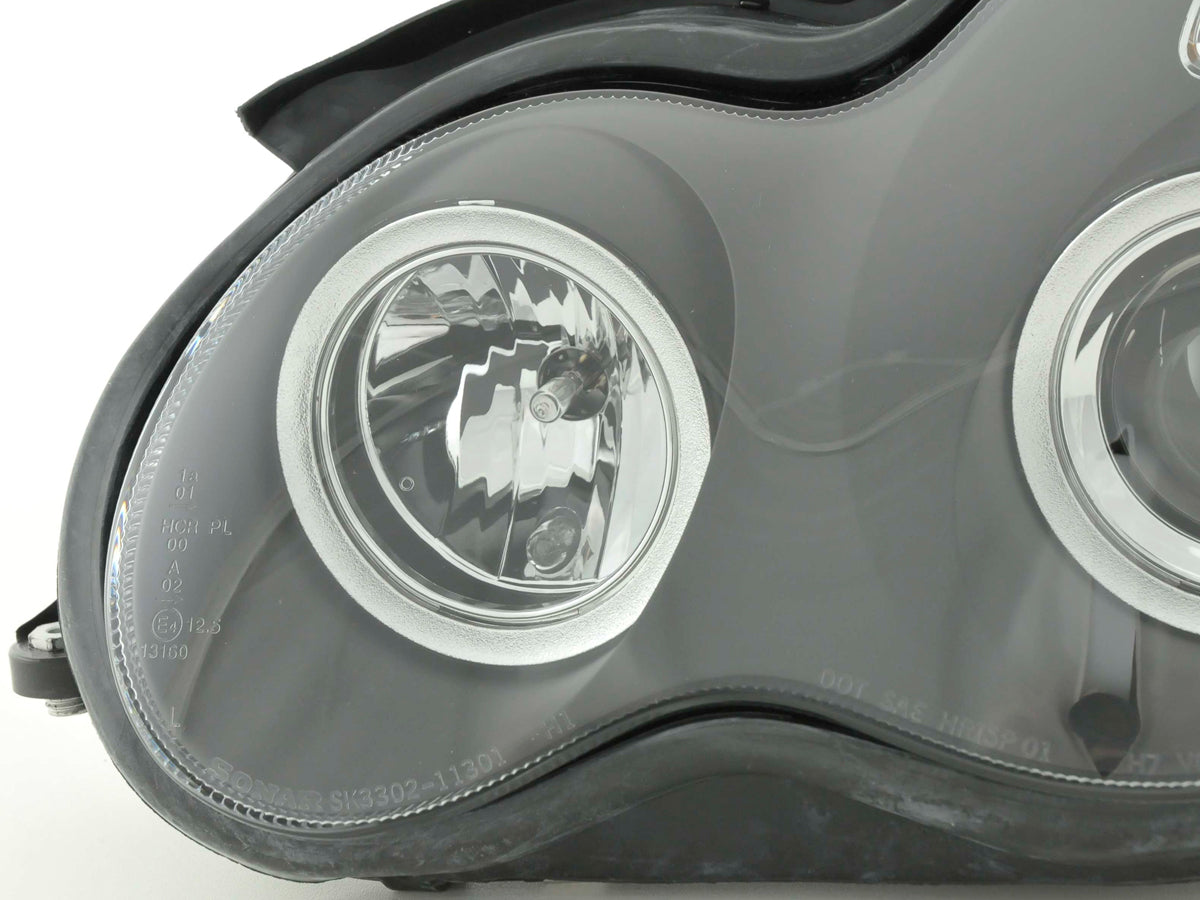 Headlight set Mercedes C-Class type W203 00-07 black