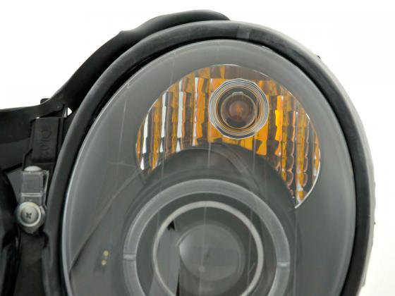 Headlight set Mercedes CLK type W208 98-02 black
