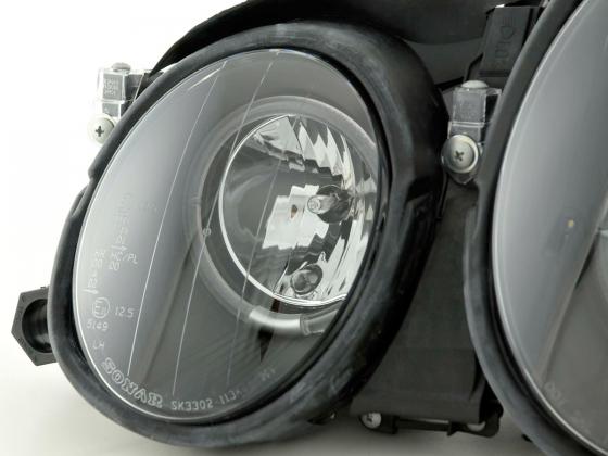 Headlight set Mercedes CLK type W208 98-02 black
