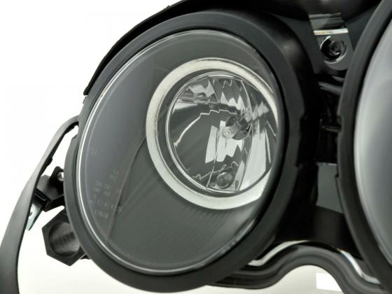 Headlight set Mercedes E-Class type W210 95-98 black for right-hand drive