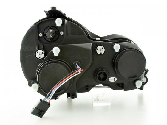 Headlight set Mercedes E-Class type W210 95-98 black for right-hand drive