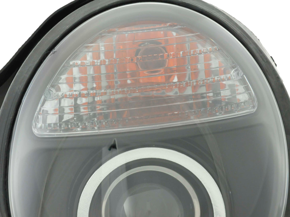 Headlight set Mercedes E-Class type W210 99-01 black